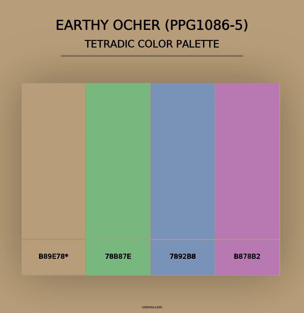 Earthy Ocher (PPG1086-5) - Tetradic Color Palette