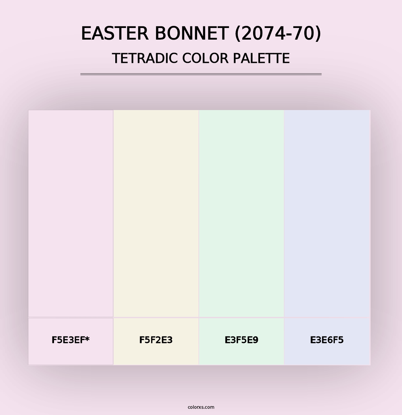 Easter Bonnet (2074-70) - Tetradic Color Palette