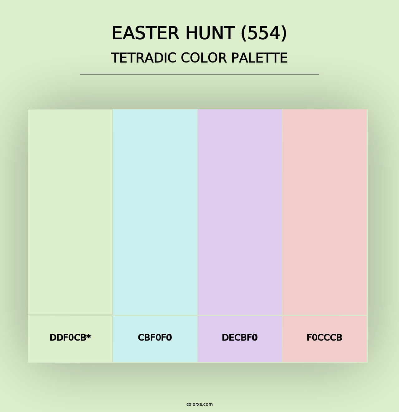 Easter Hunt (554) - Tetradic Color Palette