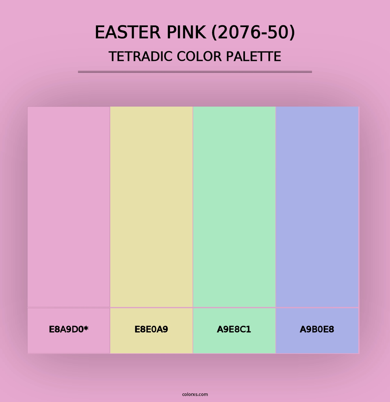 Easter Pink (2076-50) - Tetradic Color Palette