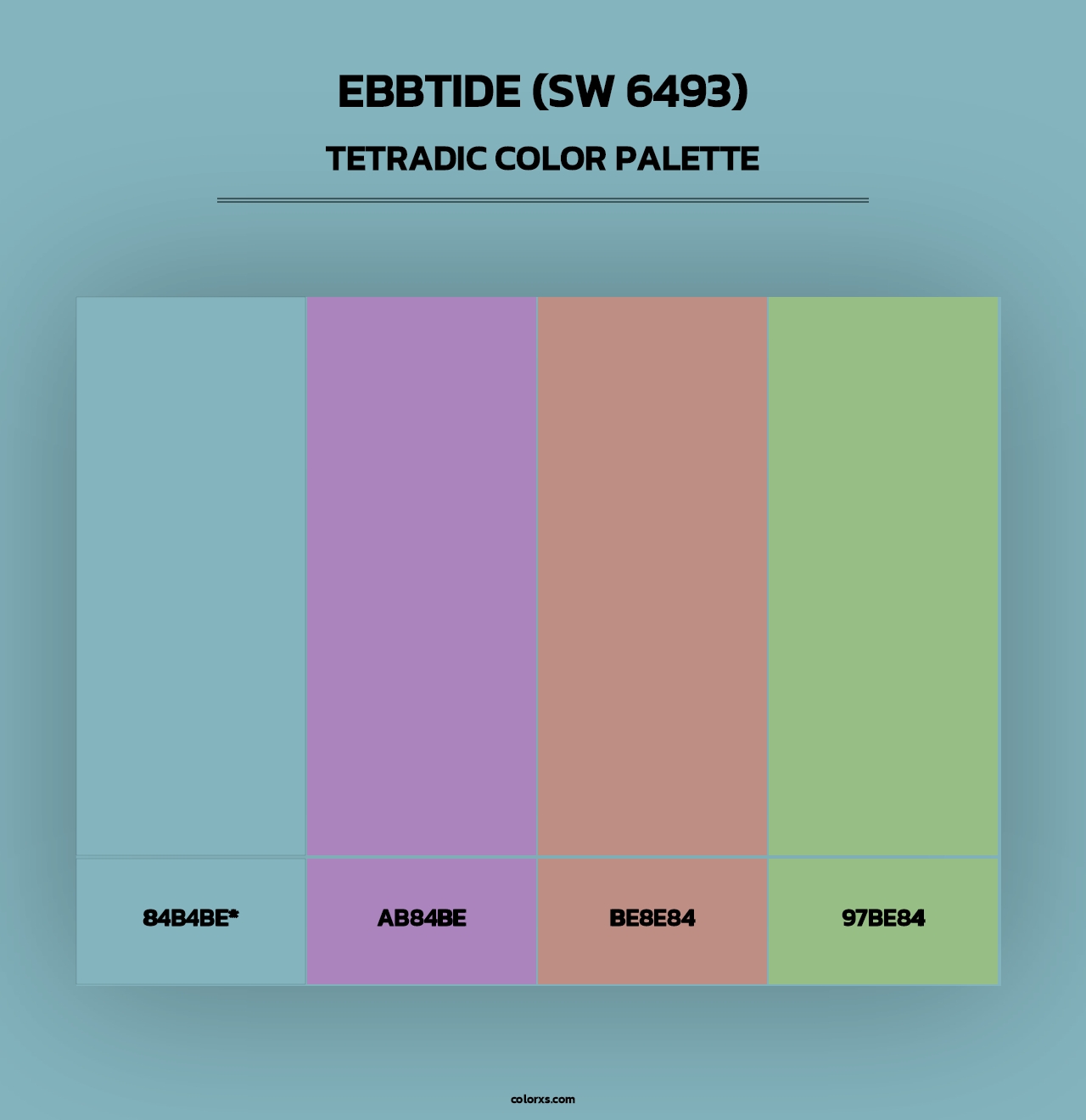 Ebbtide (SW 6493) - Tetradic Color Palette