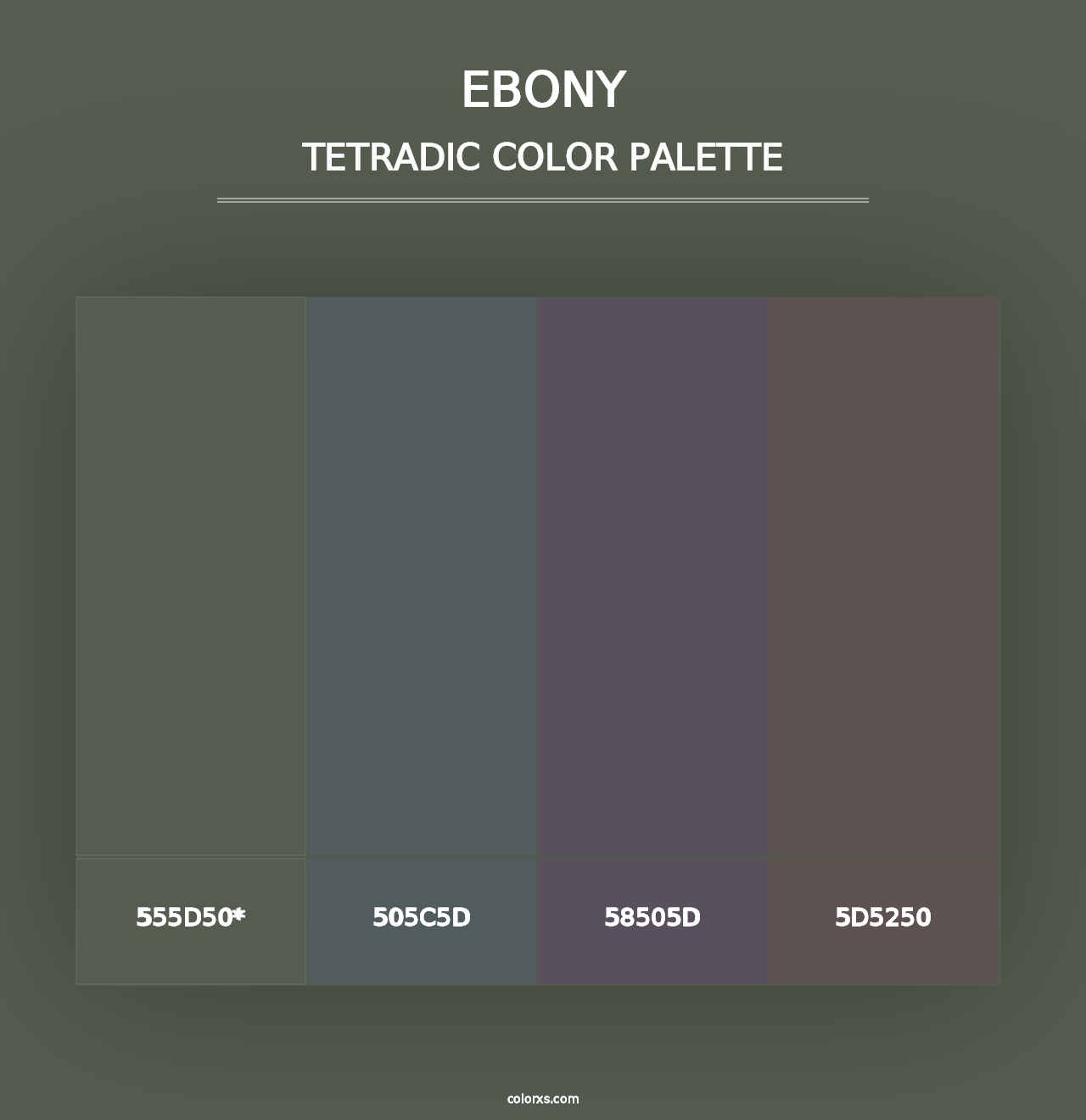 Ebony - Tetradic Color Palette