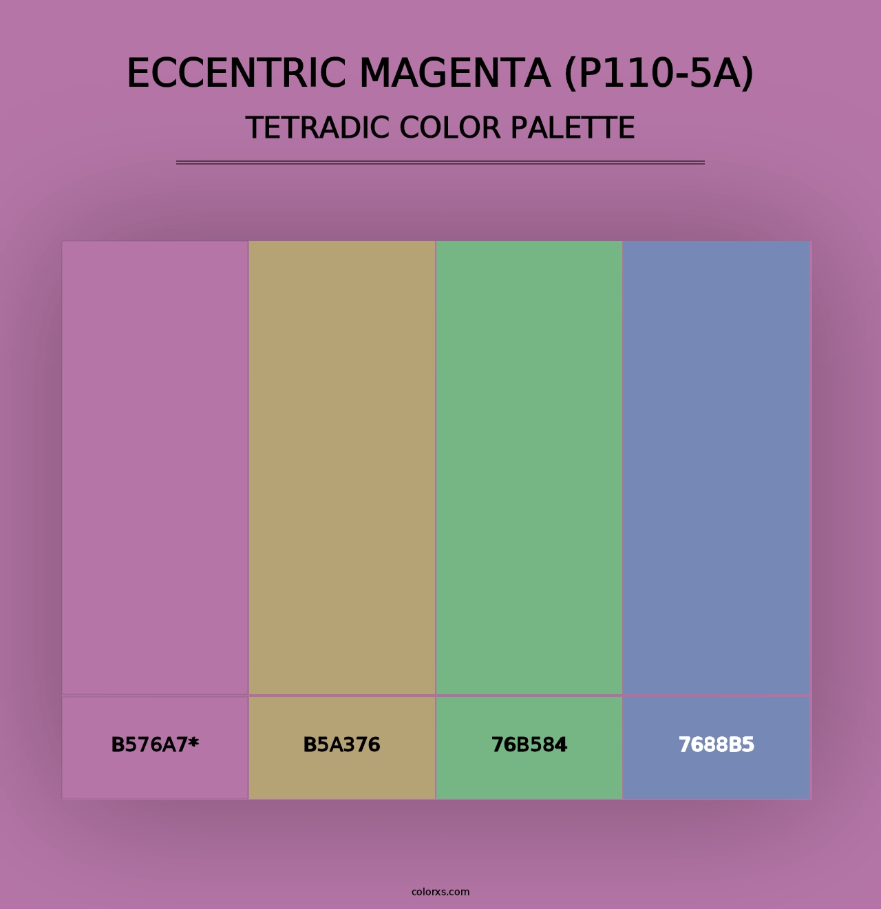 Eccentric Magenta (P110-5A) - Tetradic Color Palette