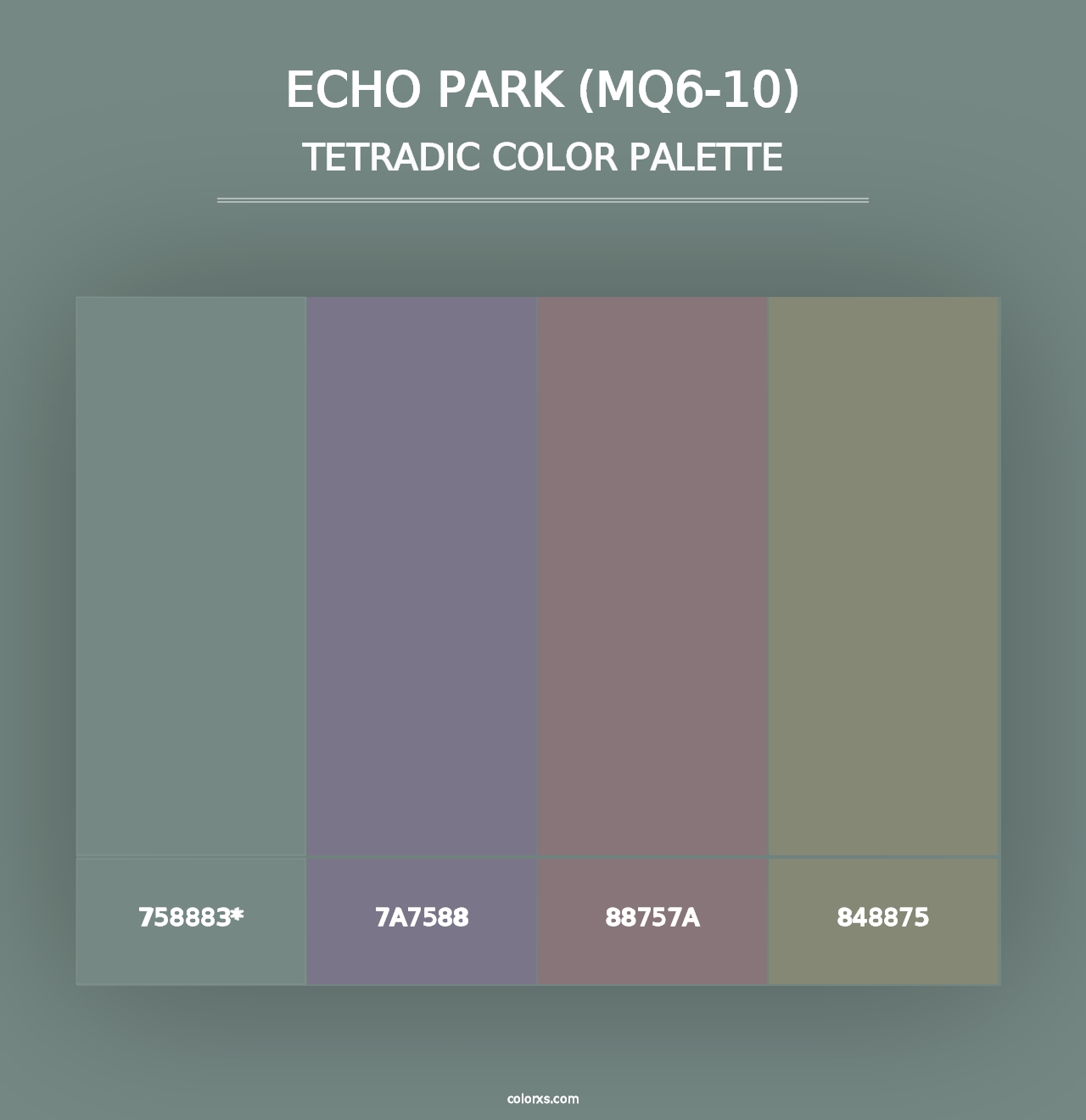 Echo Park (MQ6-10) - Tetradic Color Palette