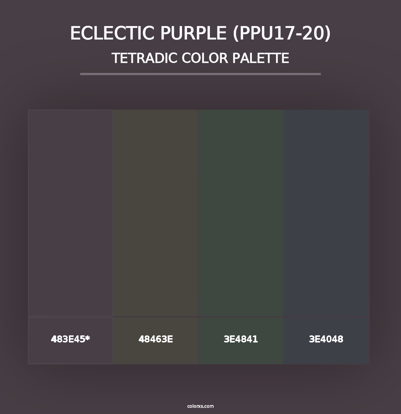 Eclectic Purple (PPU17-20) - Tetradic Color Palette