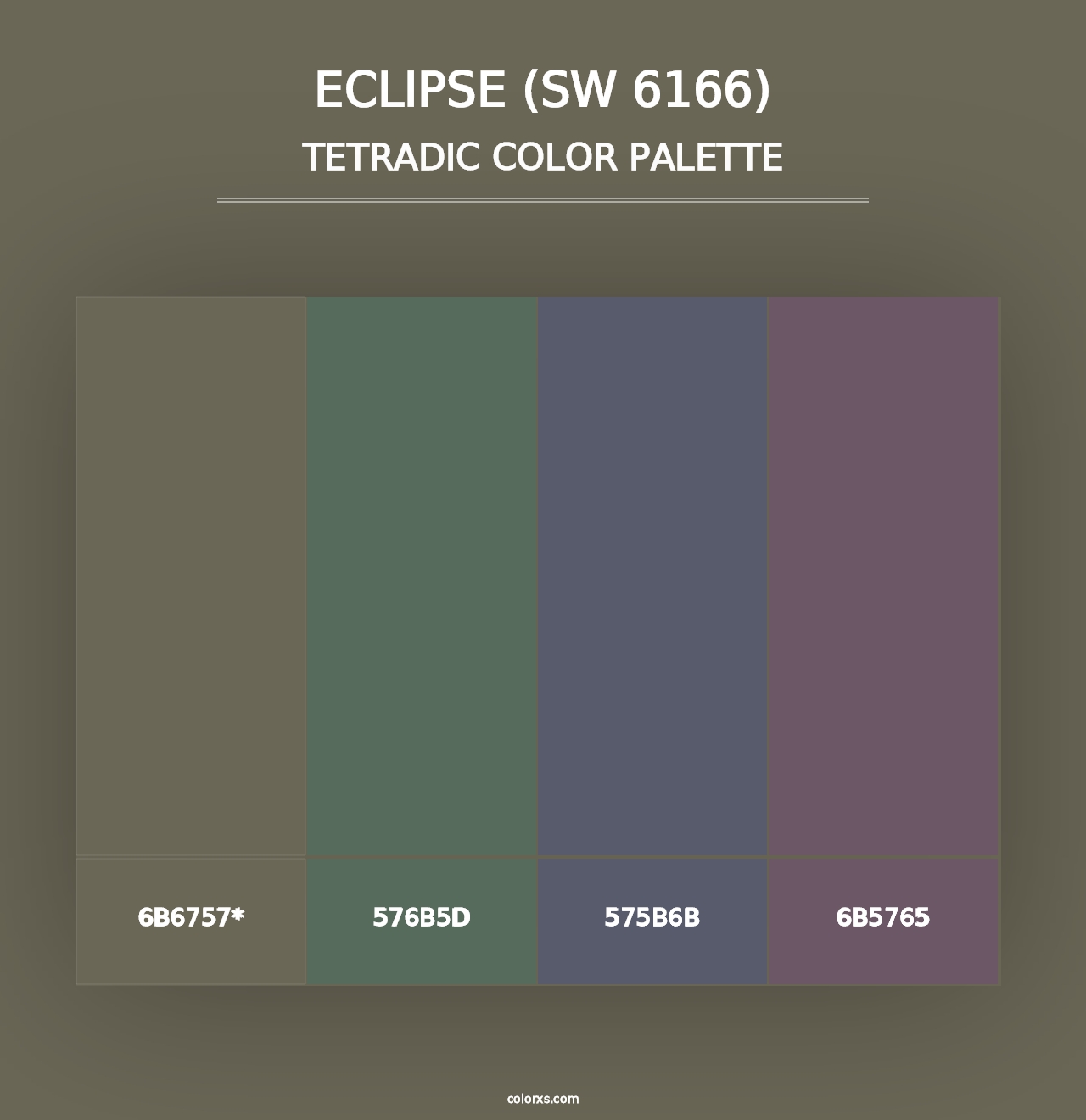 Eclipse (SW 6166) - Tetradic Color Palette