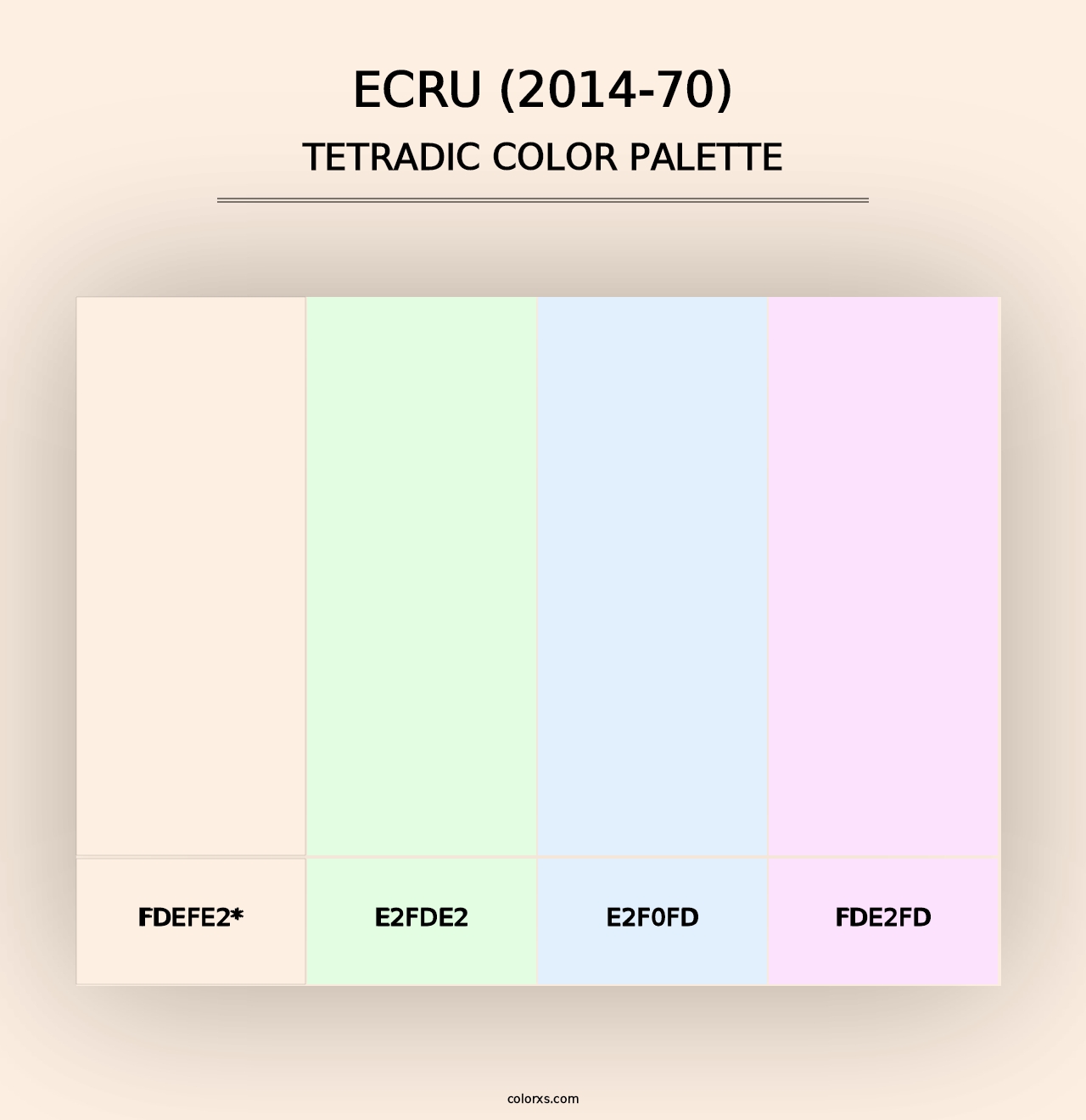 Ecru (2014-70) - Tetradic Color Palette