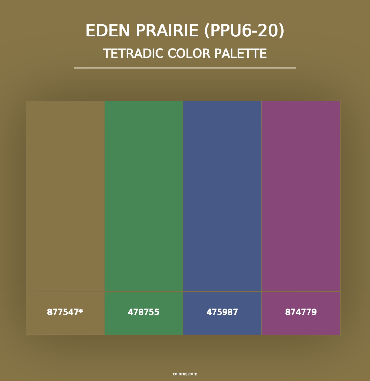 Eden Prairie (PPU6-20) - Tetradic Color Palette