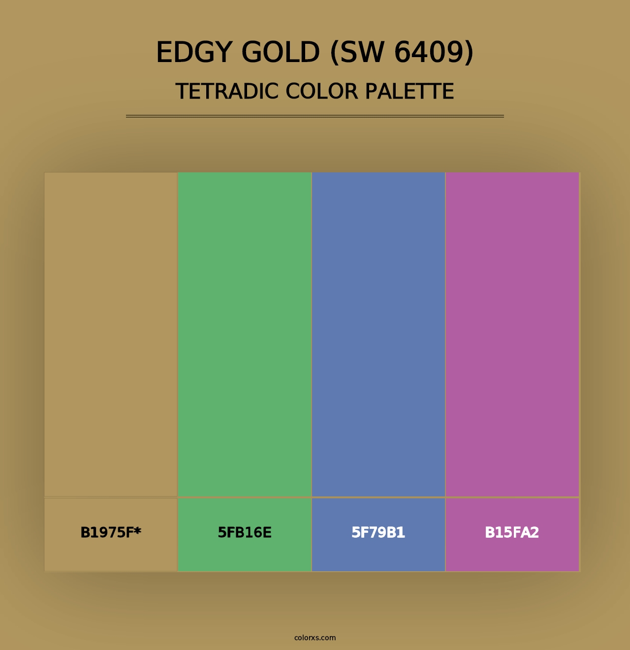 Edgy Gold (SW 6409) - Tetradic Color Palette