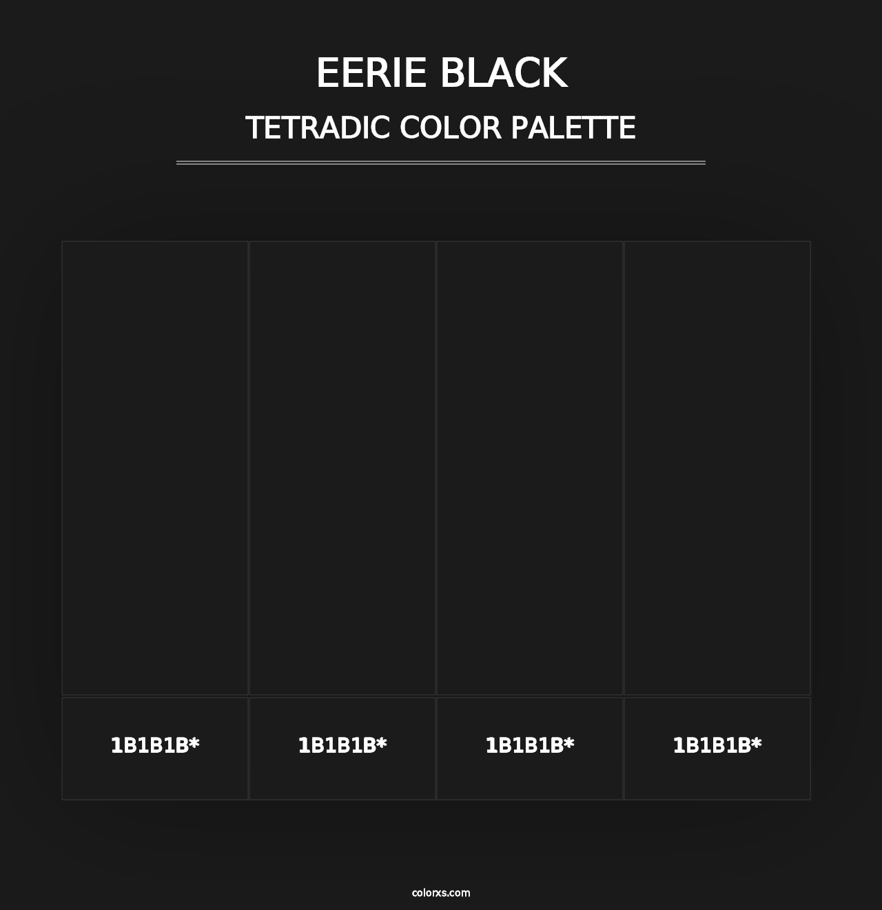 Eerie Black - Tetradic Color Palette