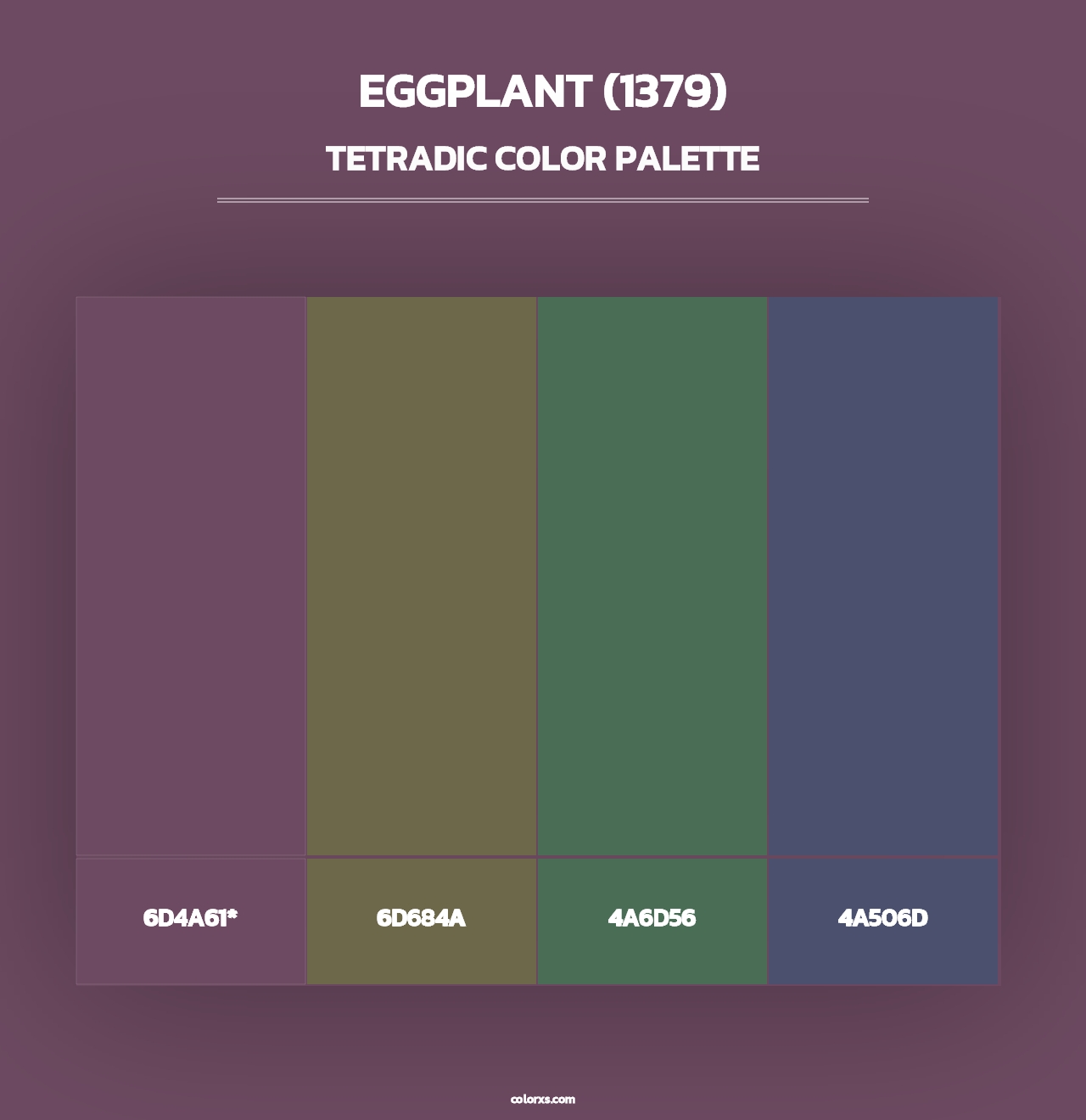 Eggplant (1379) - Tetradic Color Palette