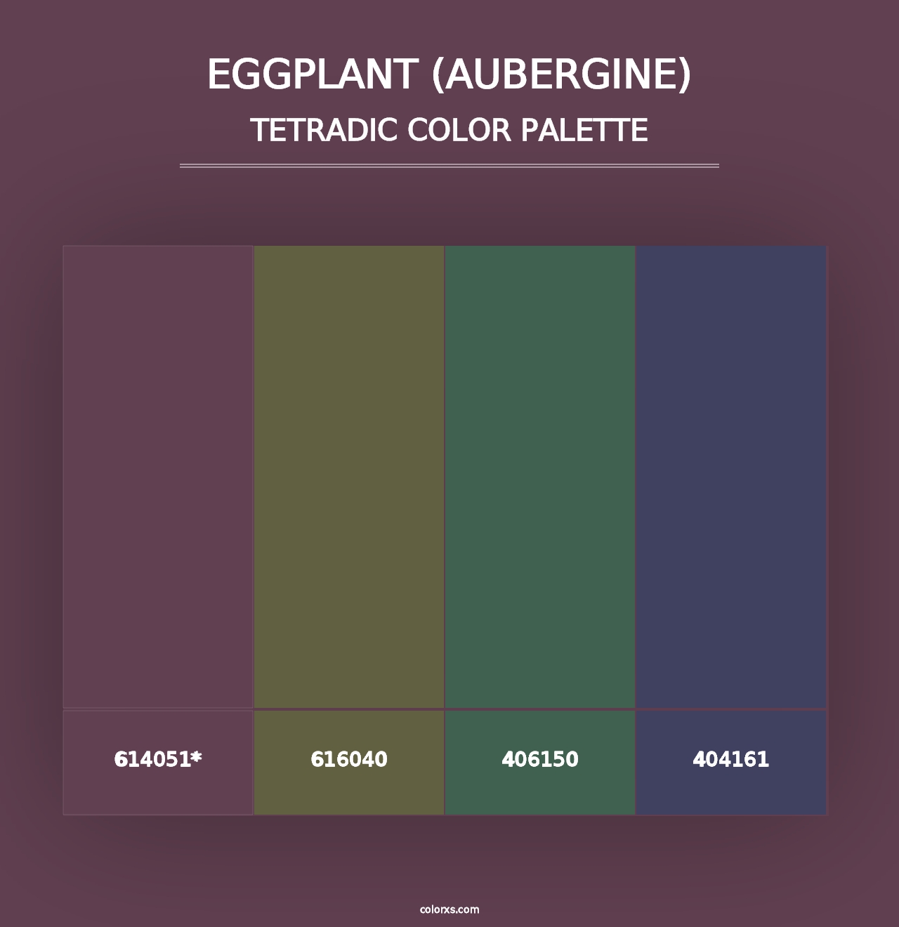 Eggplant (Aubergine) - Tetradic Color Palette