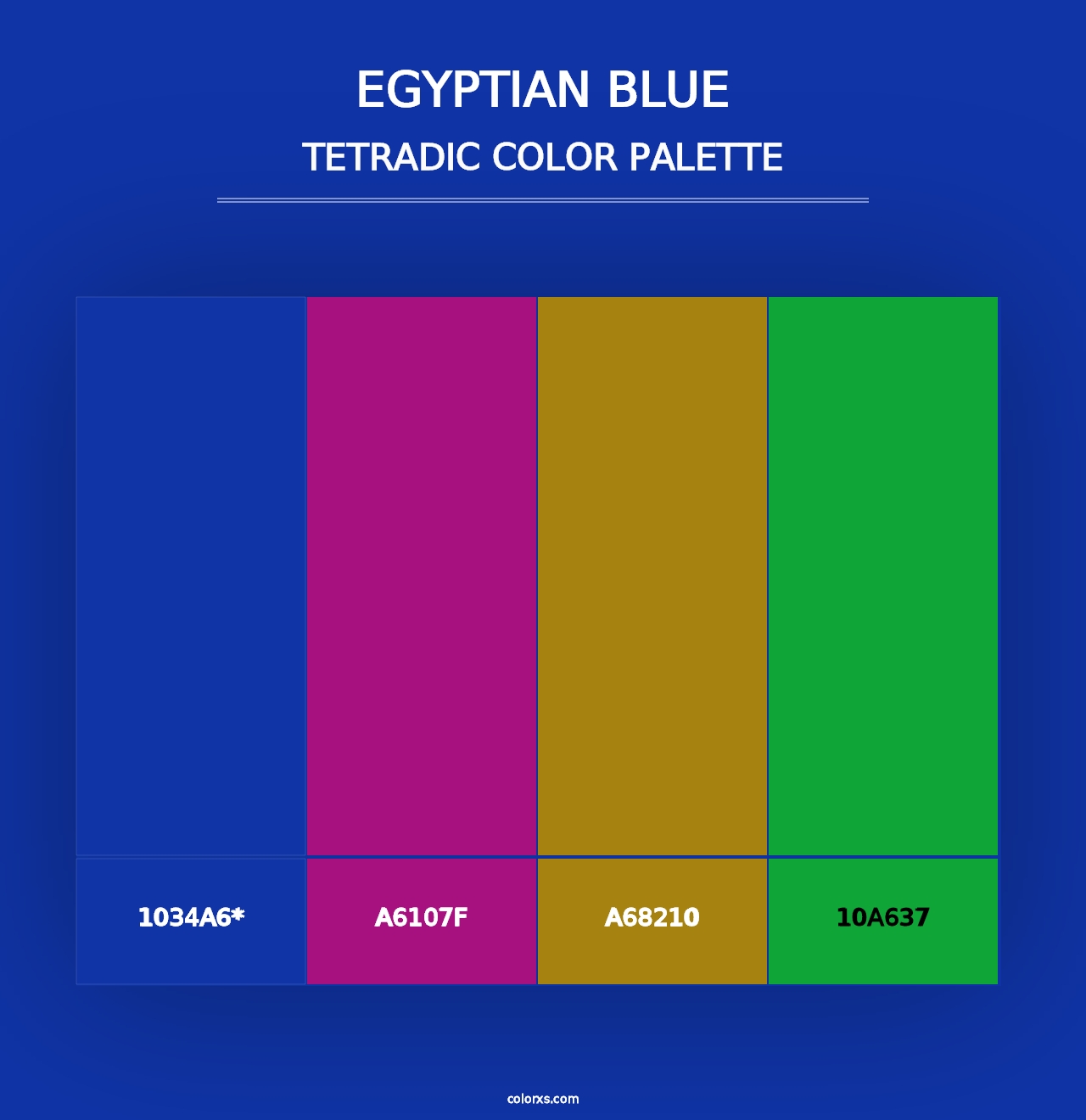 Egyptian blue - Tetradic Color Palette