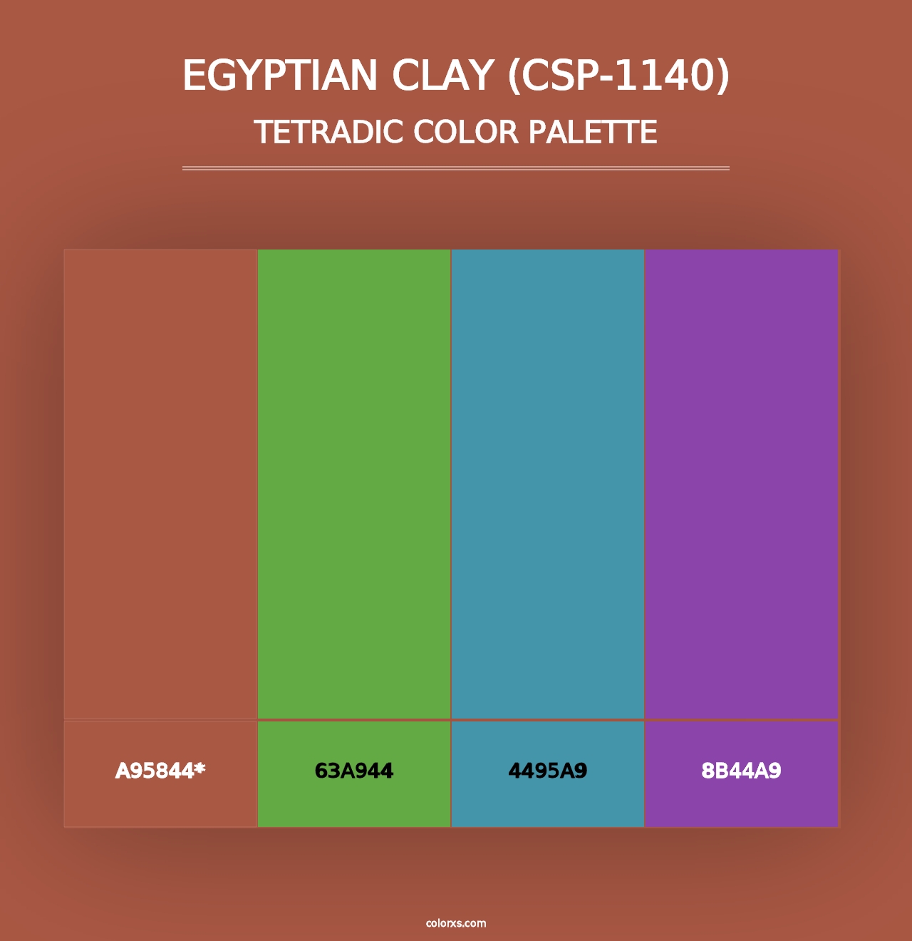 Egyptian Clay (CSP-1140) - Tetradic Color Palette