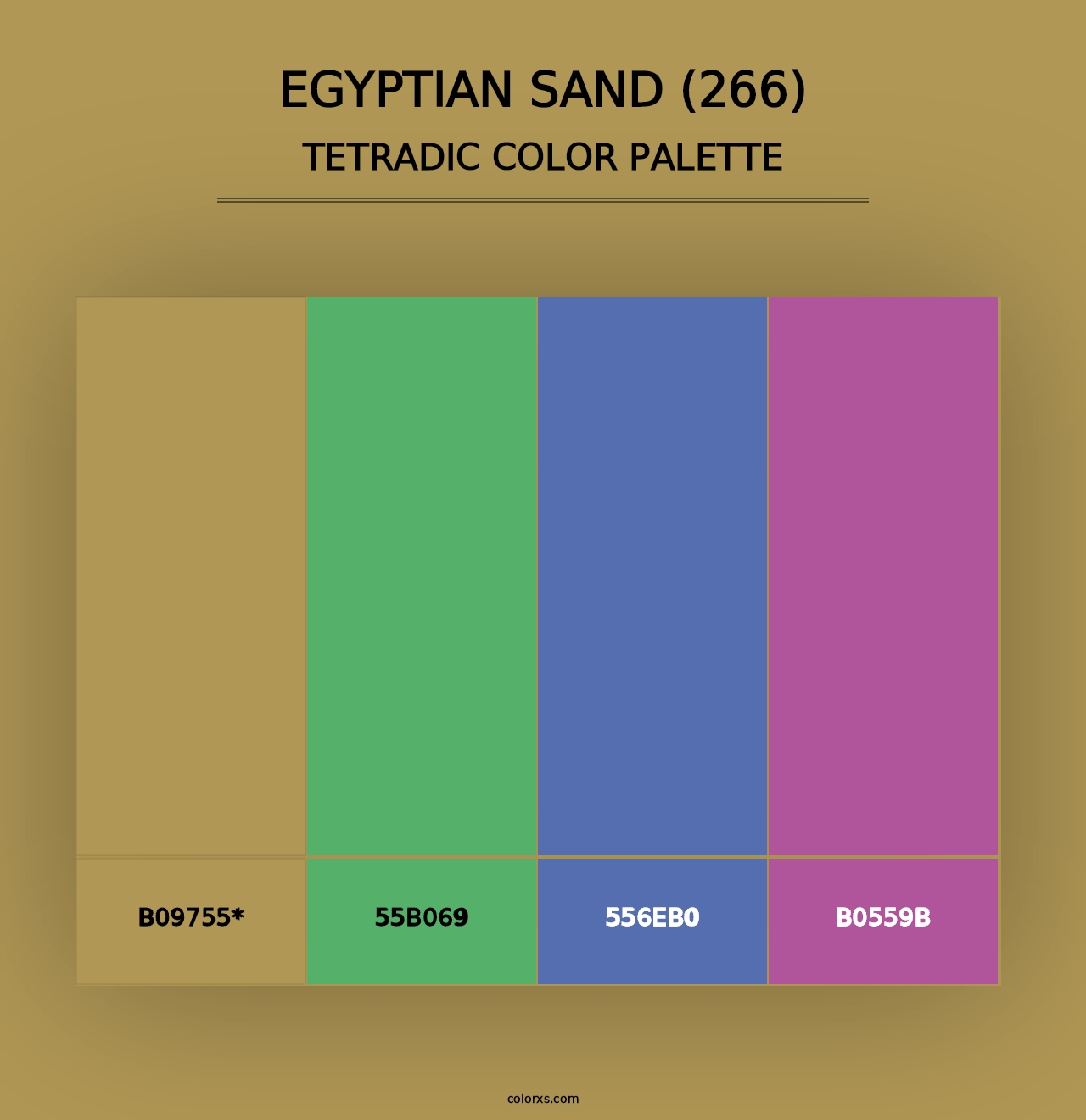 Egyptian Sand (266) - Tetradic Color Palette