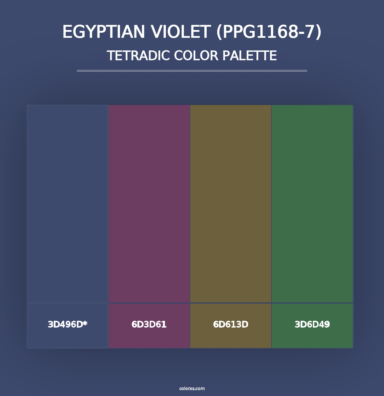 Egyptian Violet (PPG1168-7) - Tetradic Color Palette