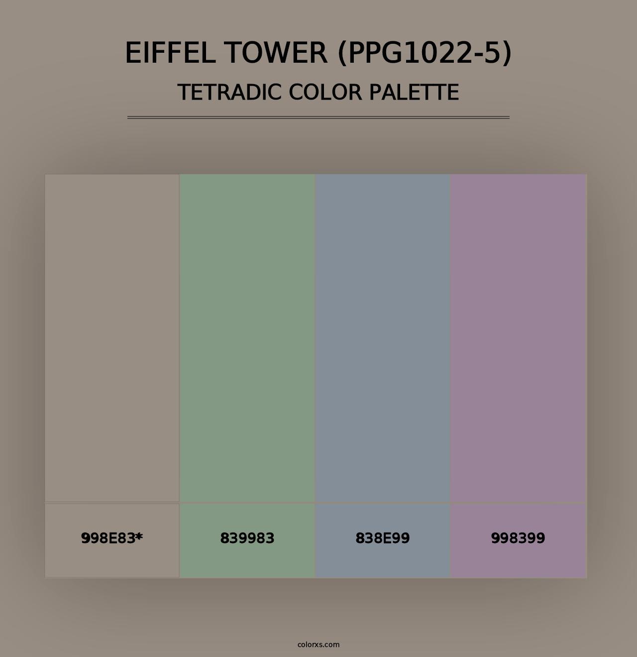 Eiffel Tower (PPG1022-5) - Tetradic Color Palette