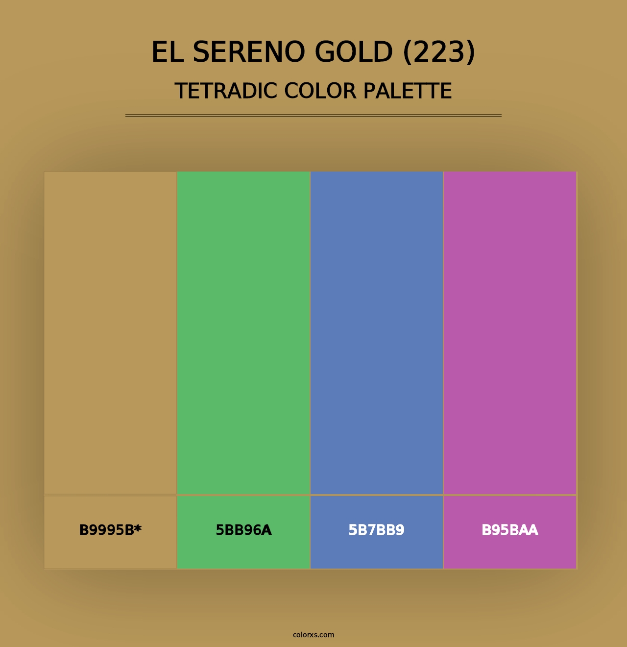 El Sereno Gold (223) - Tetradic Color Palette