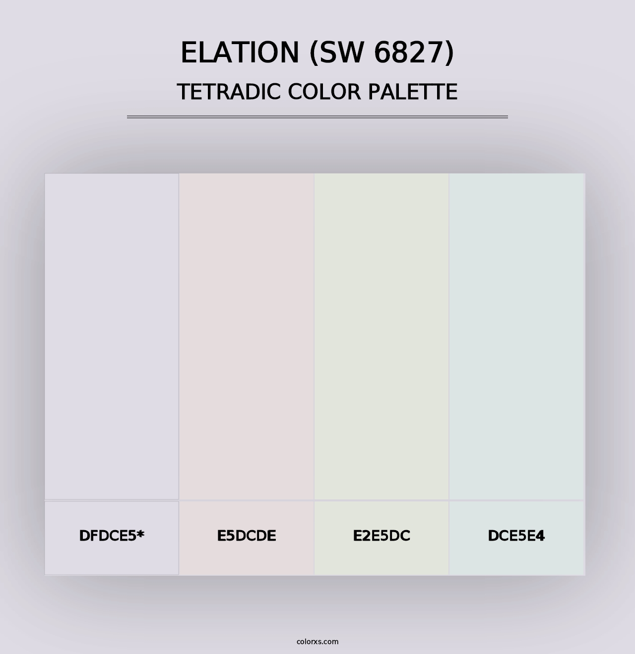 Elation (SW 6827) - Tetradic Color Palette