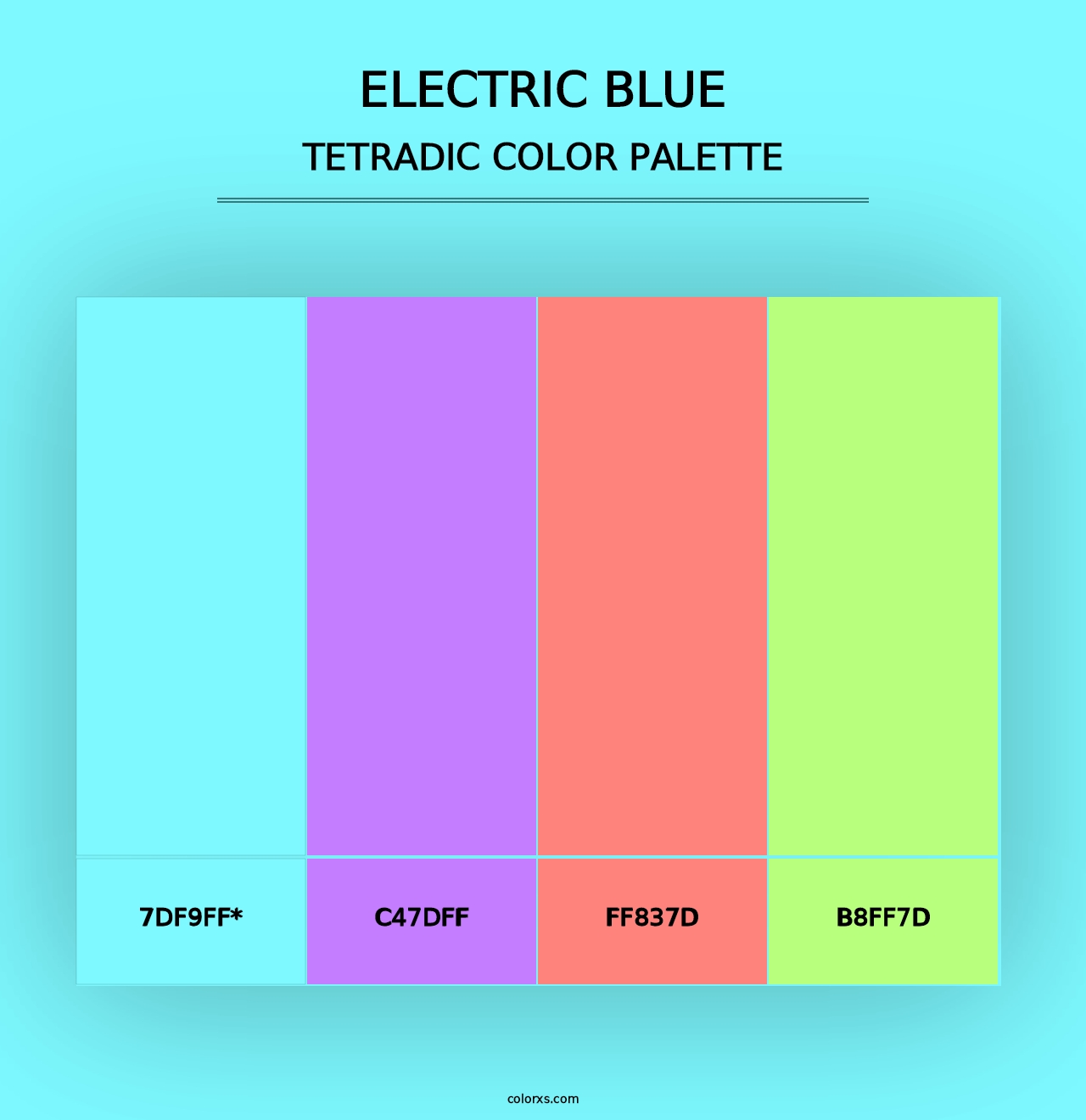 Electric Blue - Tetradic Color Palette