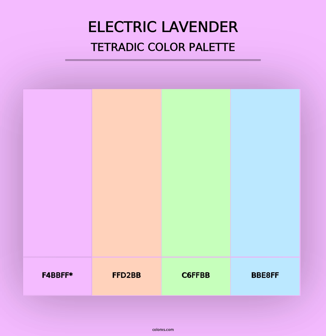 Electric Lavender - Tetradic Color Palette