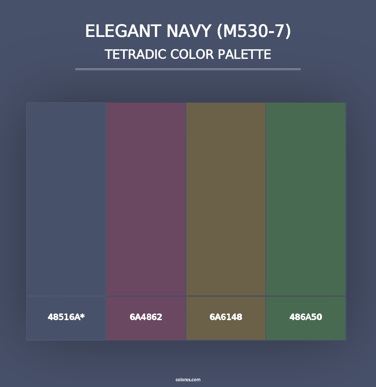 Elegant Navy (M530-7) - Tetradic Color Palette