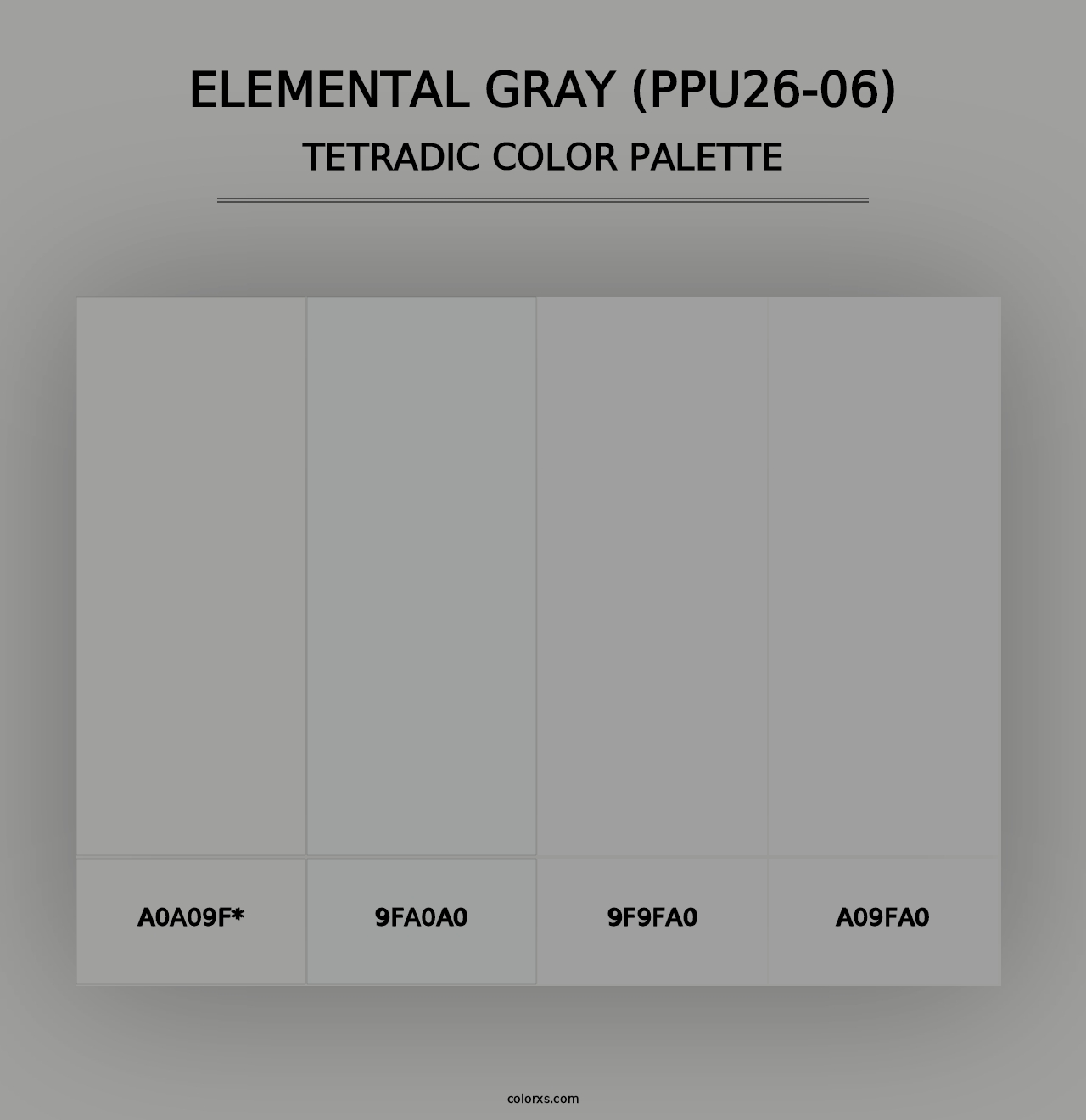 Elemental Gray (PPU26-06) - Tetradic Color Palette