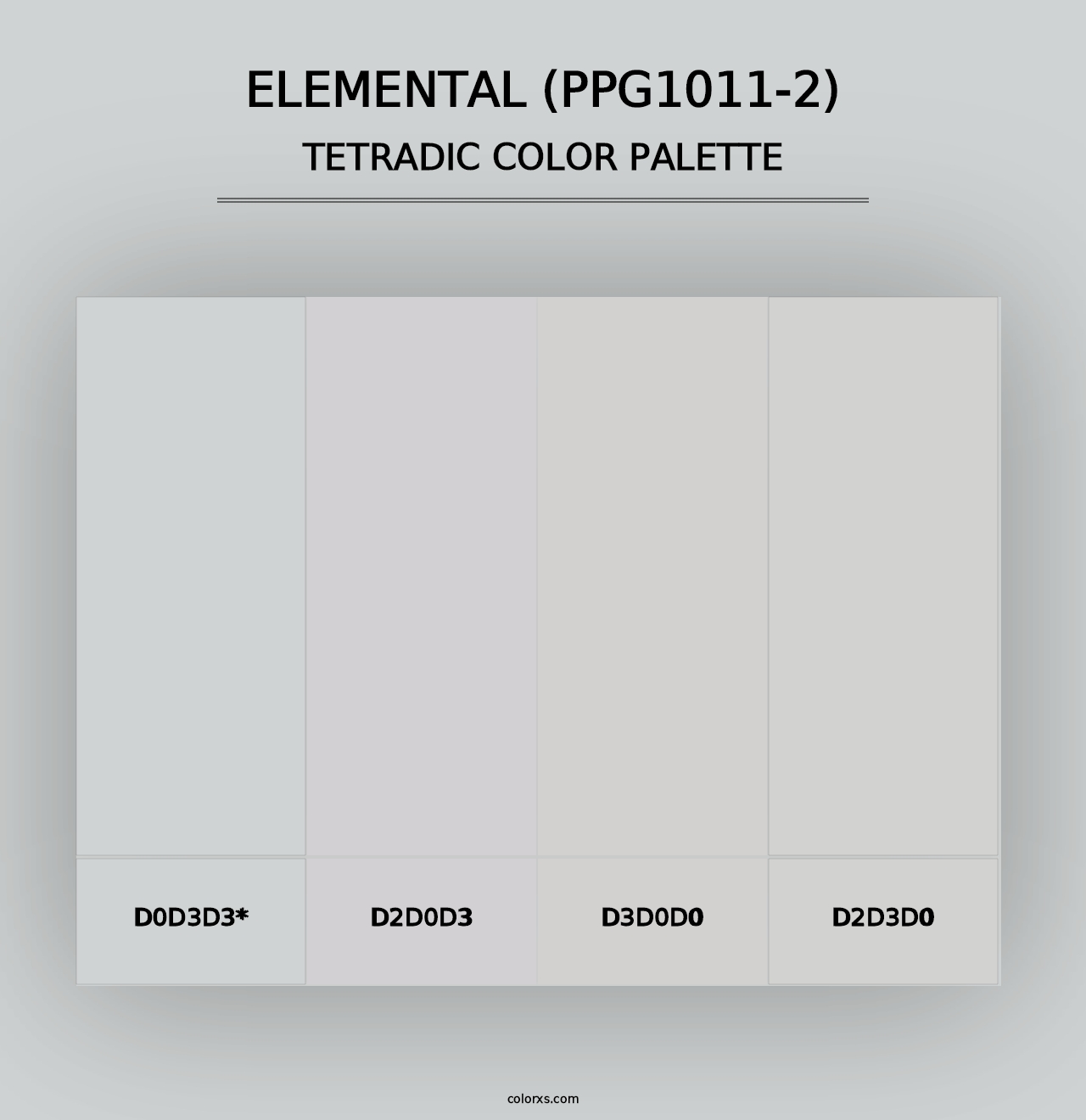 Elemental (PPG1011-2) - Tetradic Color Palette