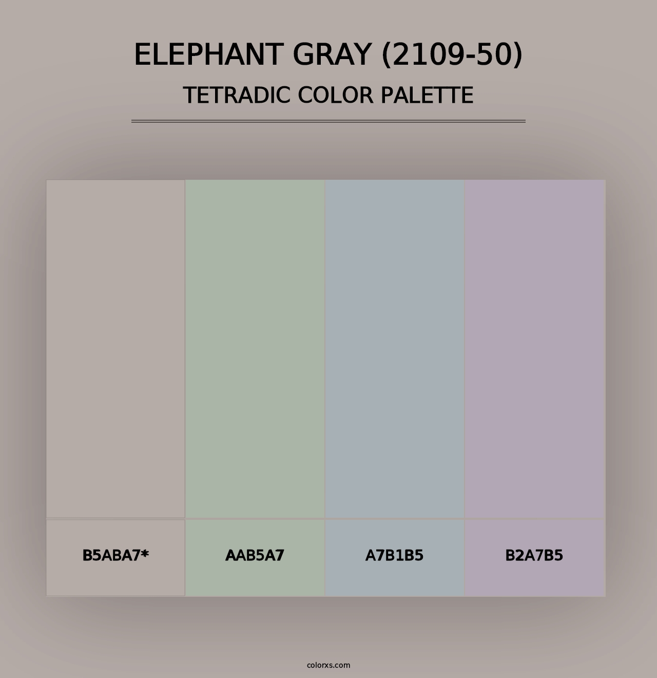 Elephant Gray (2109-50) - Tetradic Color Palette