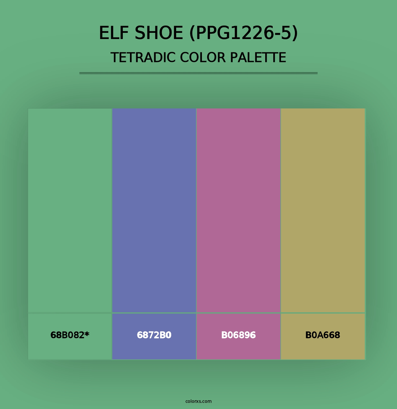 Elf Shoe (PPG1226-5) - Tetradic Color Palette