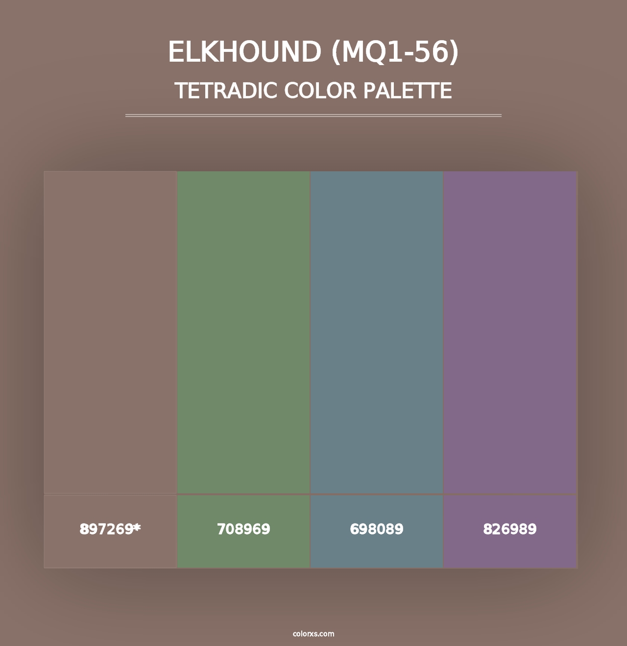 Elkhound (MQ1-56) - Tetradic Color Palette