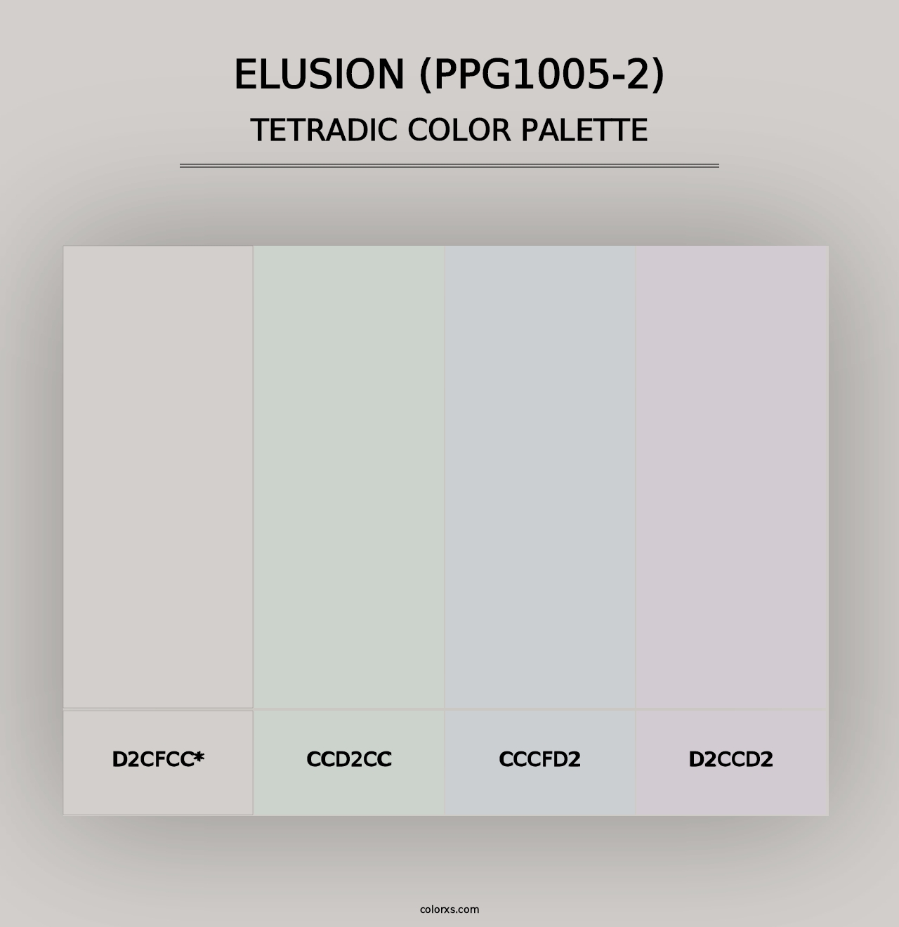 Elusion (PPG1005-2) - Tetradic Color Palette