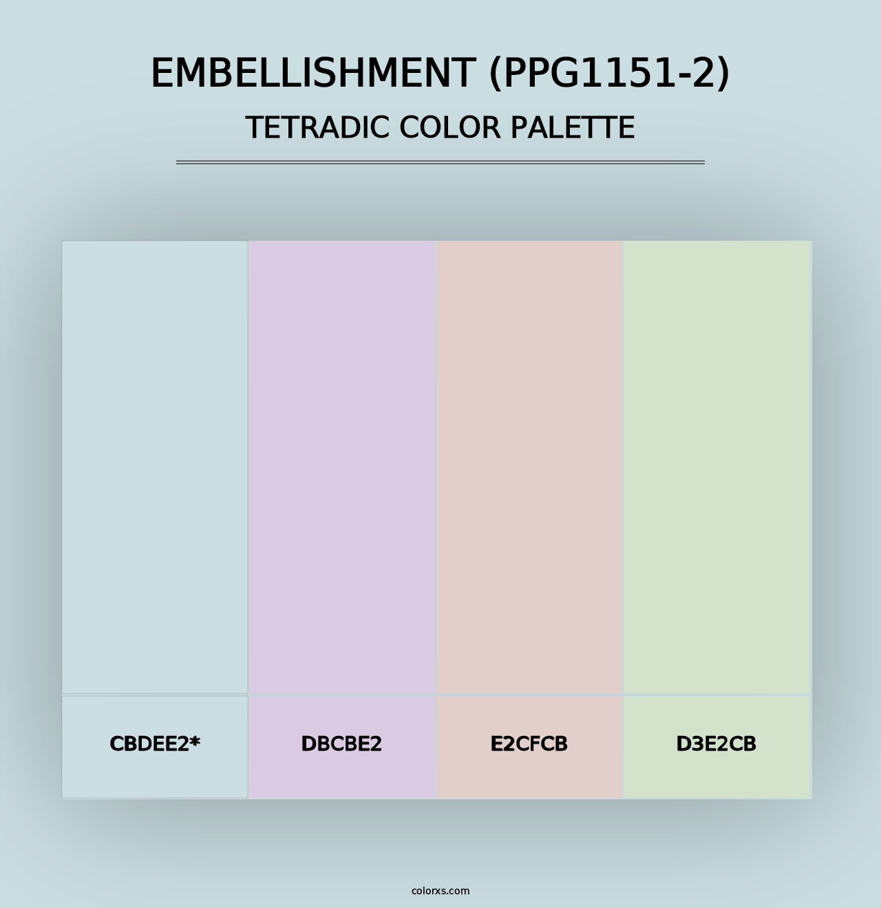 Embellishment (PPG1151-2) - Tetradic Color Palette