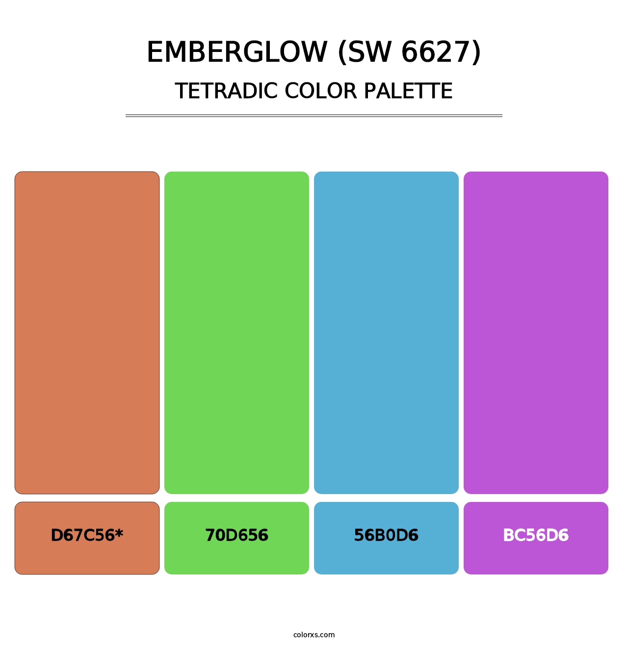 Emberglow (SW 6627) - Tetradic Color Palette