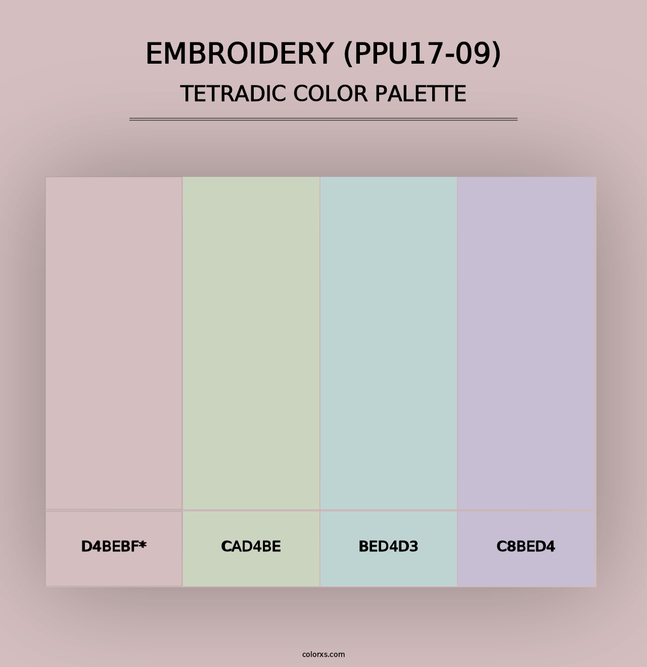 Embroidery (PPU17-09) - Tetradic Color Palette