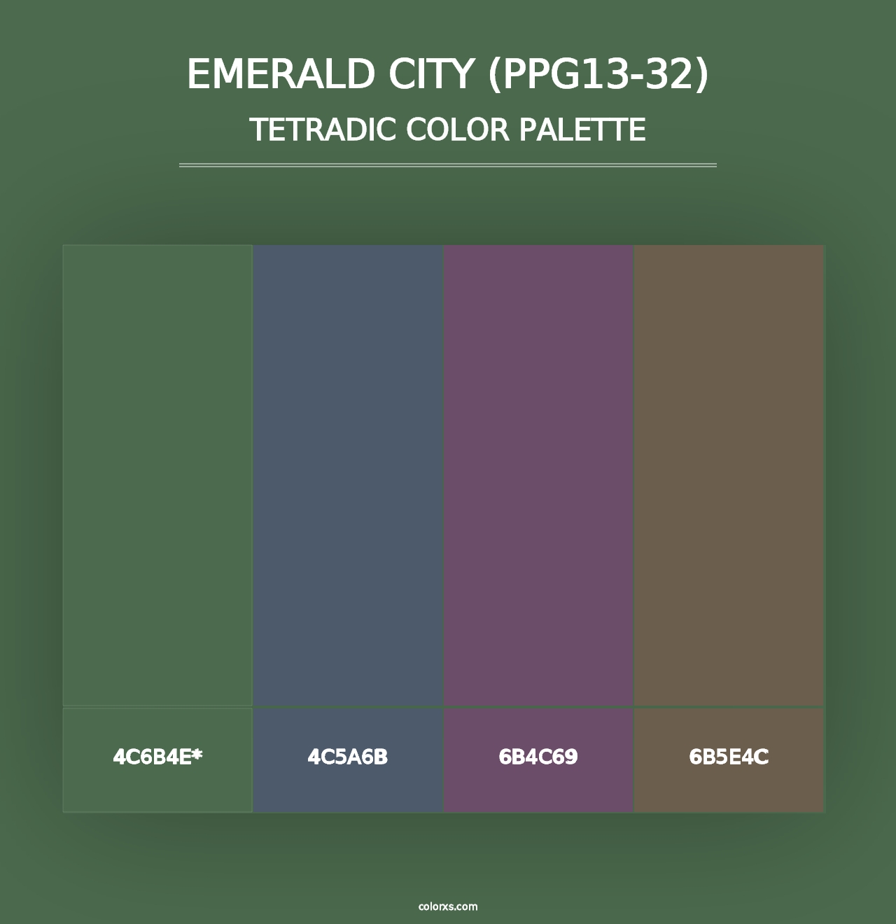 Emerald City (PPG13-32) - Tetradic Color Palette