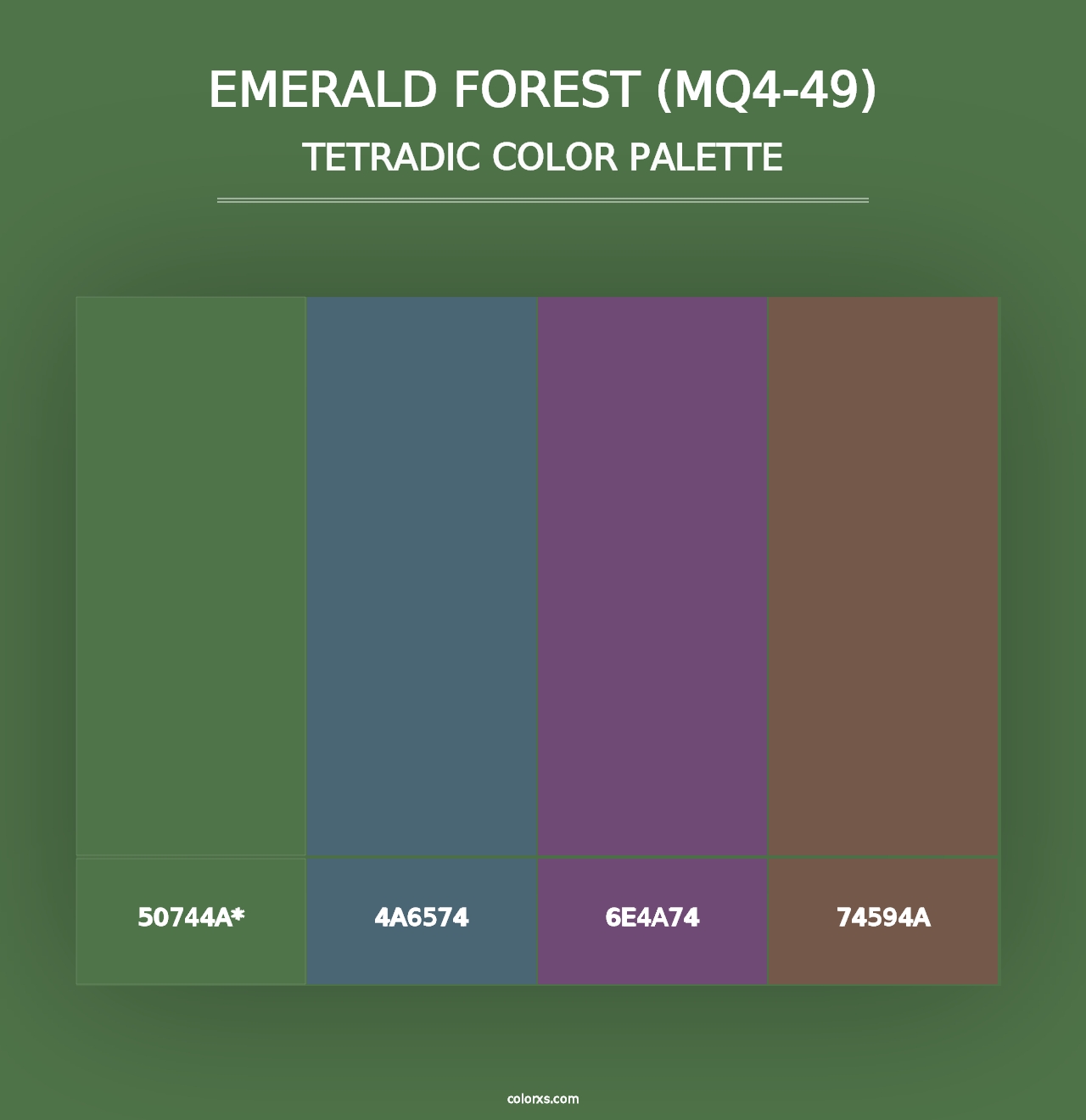 Emerald Forest (MQ4-49) - Tetradic Color Palette