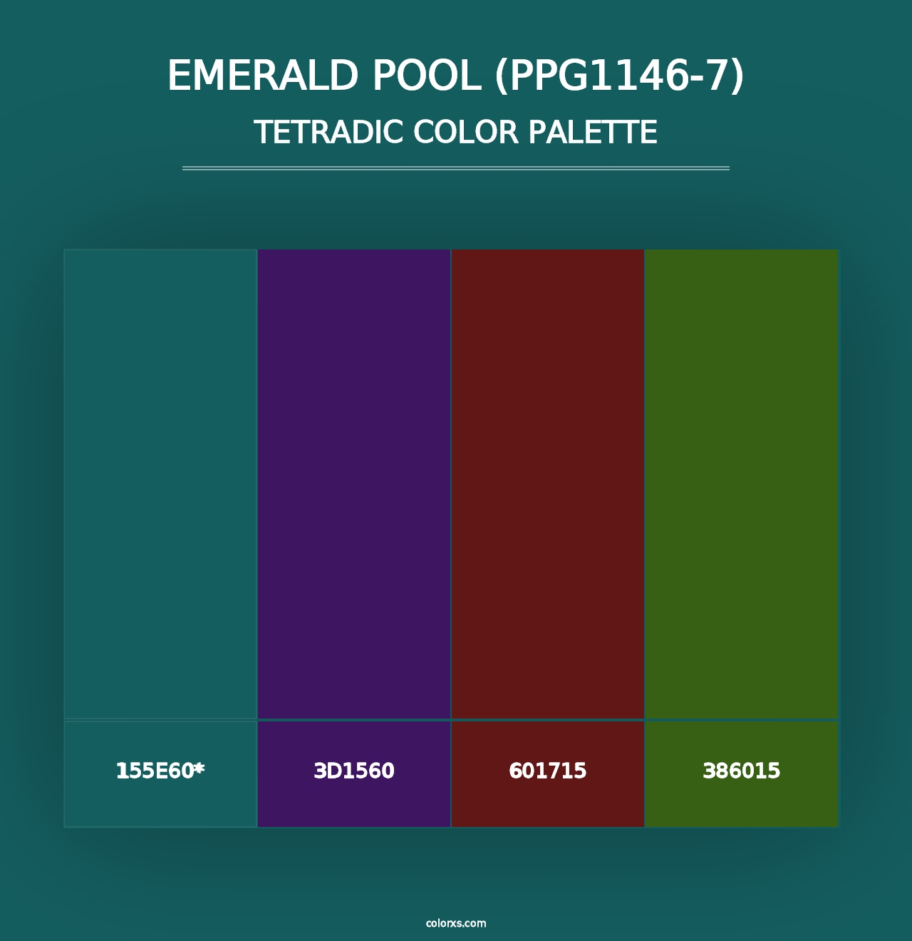 Emerald Pool (PPG1146-7) - Tetradic Color Palette