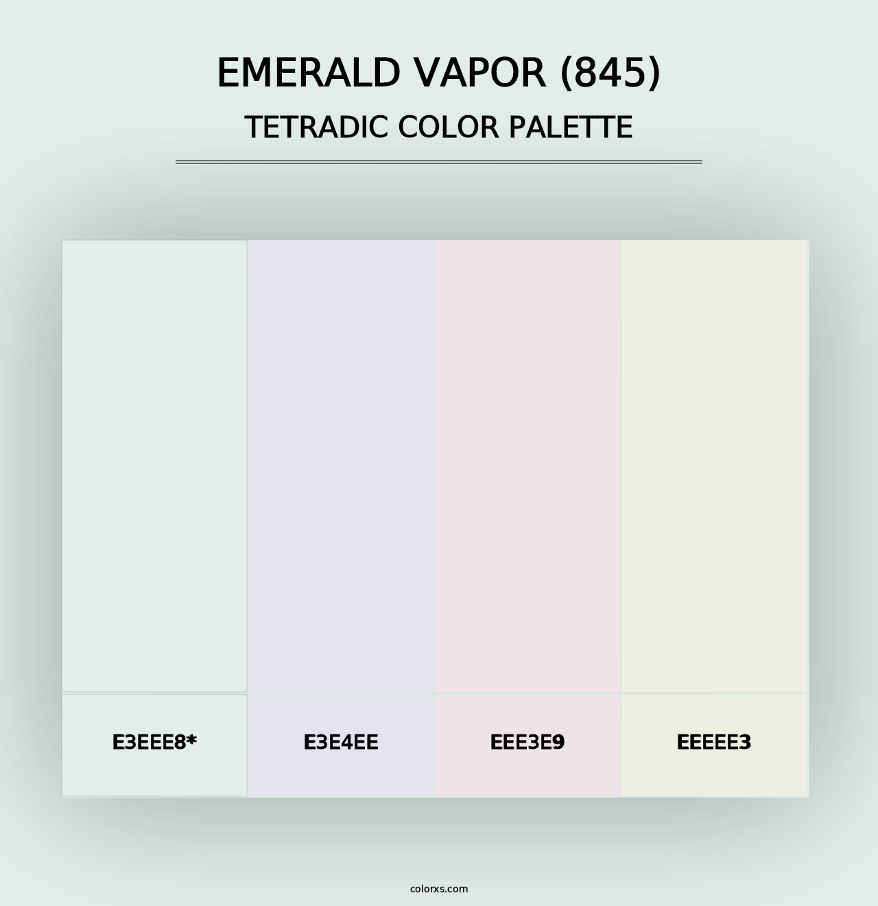 Emerald Vapor (845) - Tetradic Color Palette