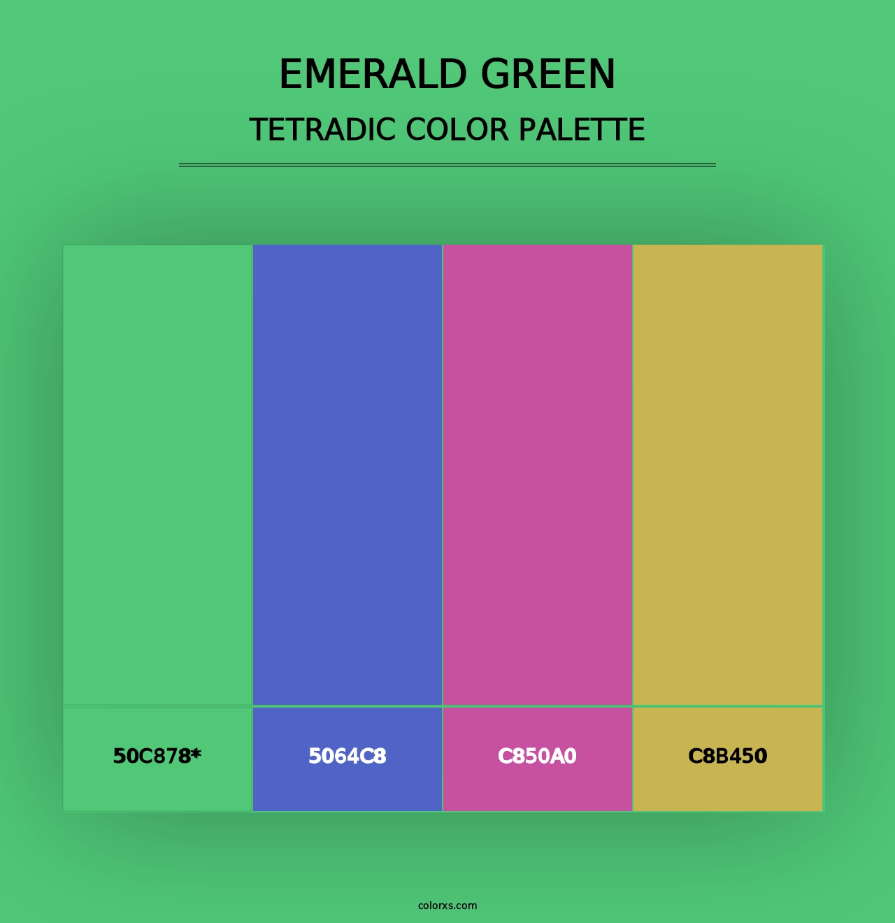 Emerald Green - Tetradic Color Palette