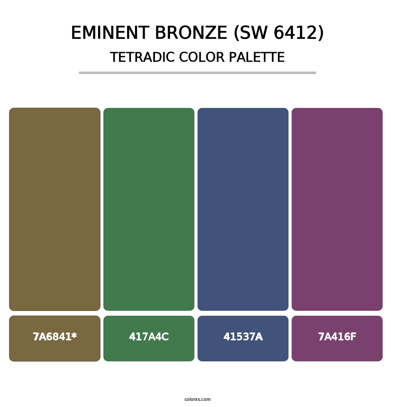 Eminent Bronze (SW 6412) - Tetradic Color Palette