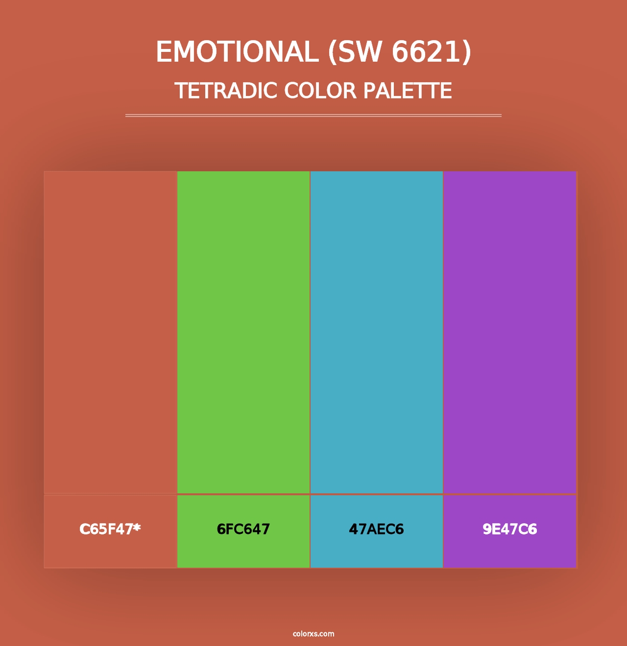 Emotional (SW 6621) - Tetradic Color Palette