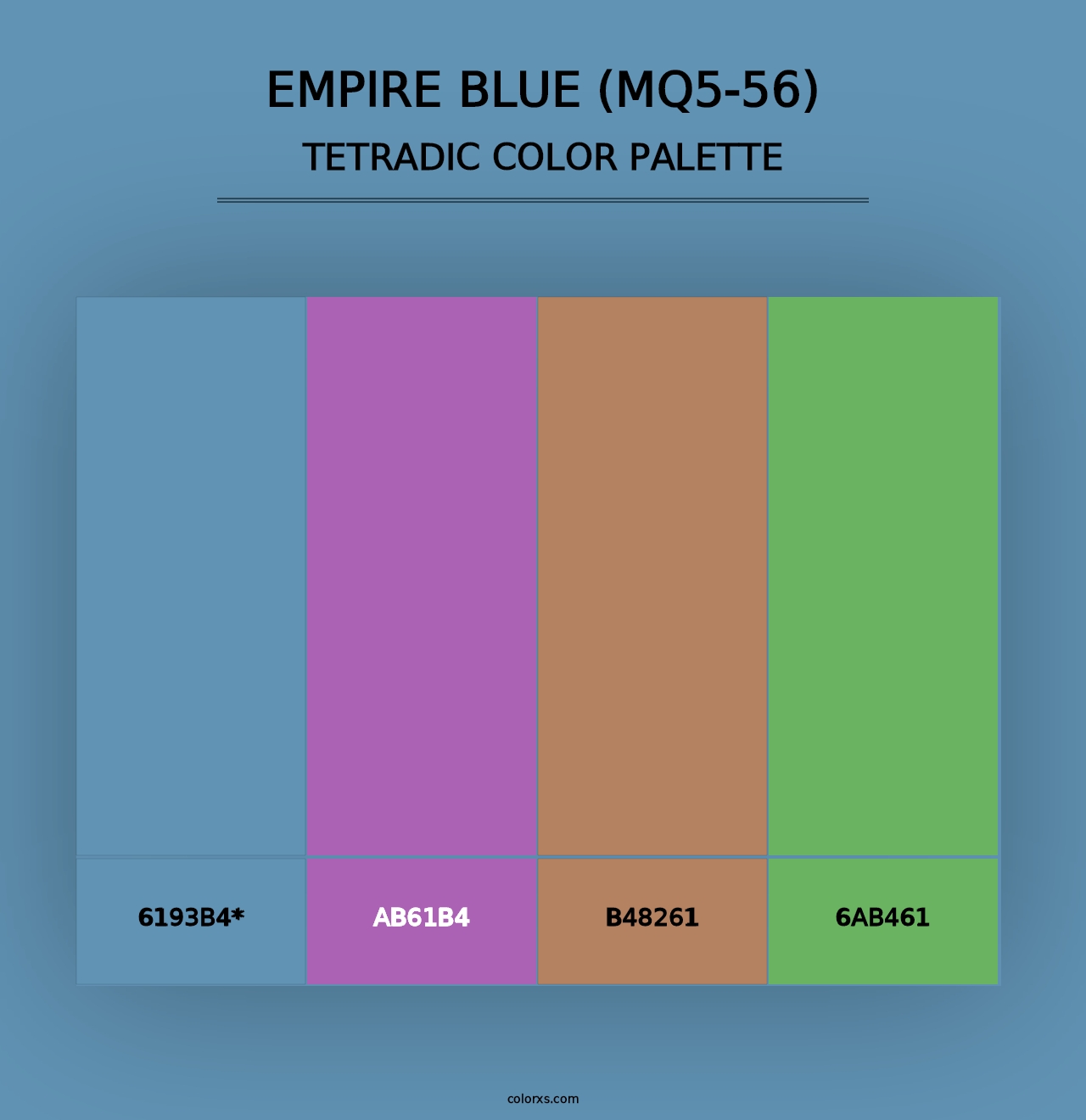 Empire Blue (MQ5-56) - Tetradic Color Palette