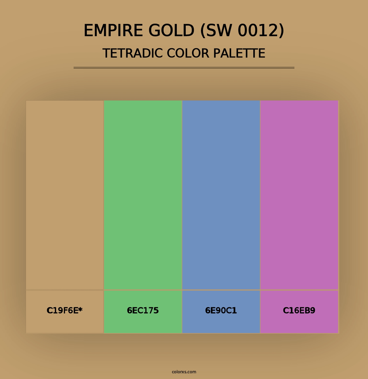 Empire Gold (SW 0012) - Tetradic Color Palette