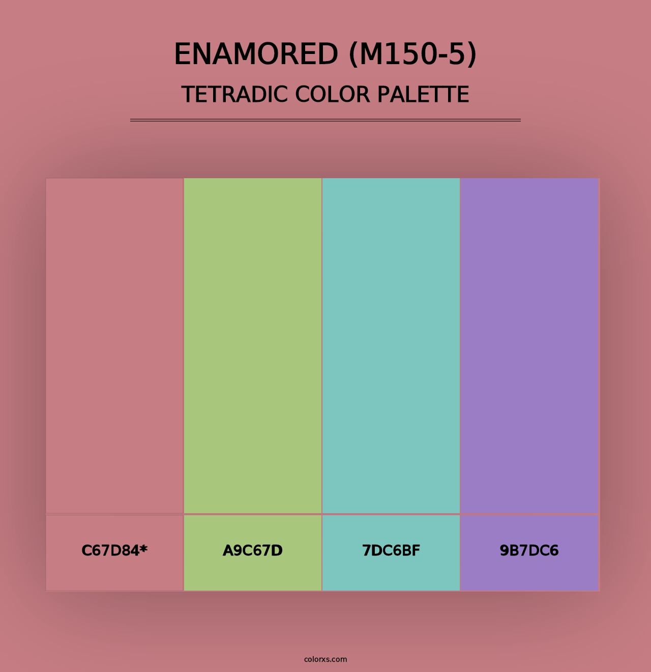 Enamored (M150-5) - Tetradic Color Palette