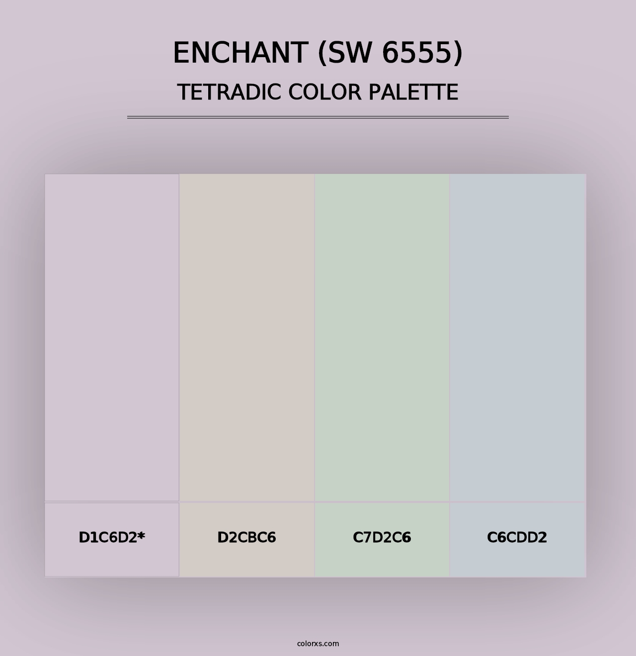 Enchant (SW 6555) - Tetradic Color Palette