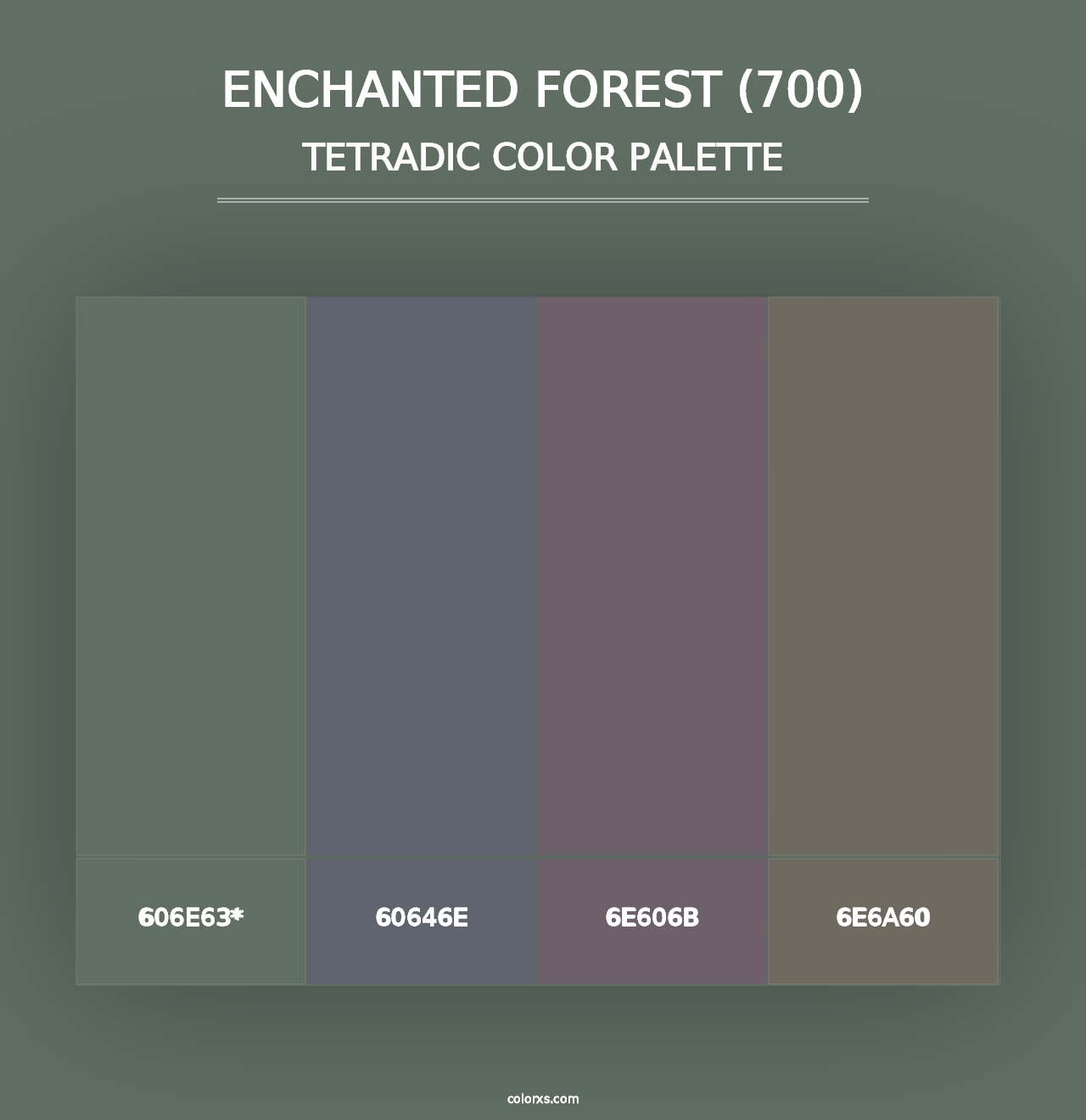 Enchanted Forest (700) - Tetradic Color Palette