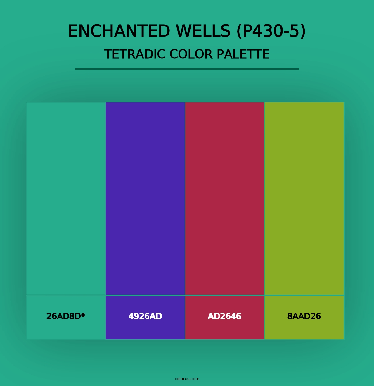 Enchanted Wells (P430-5) - Tetradic Color Palette