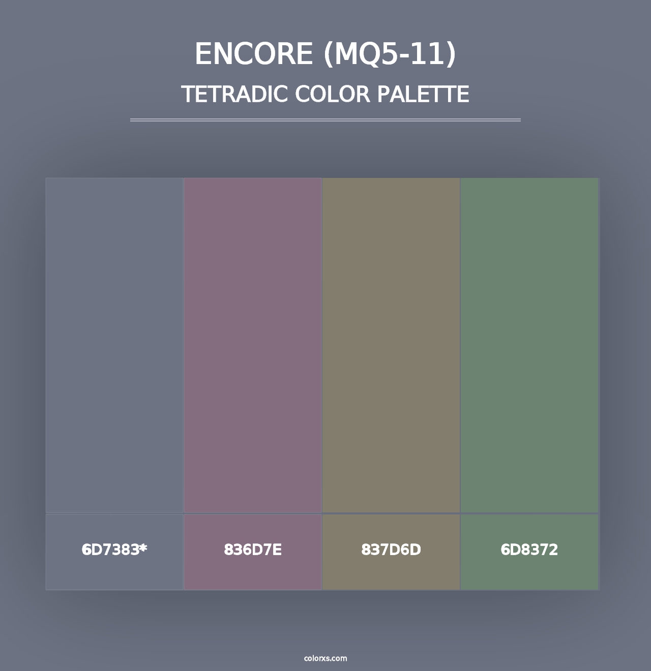 Encore (MQ5-11) - Tetradic Color Palette