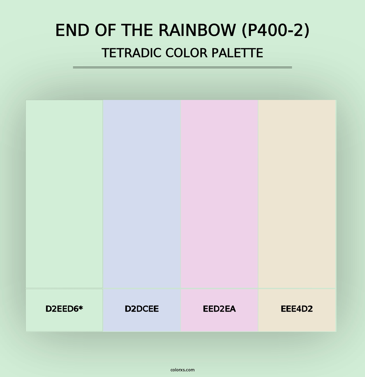 End Of The Rainbow (P400-2) - Tetradic Color Palette